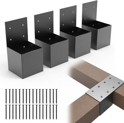 วัสดุอาคารภายนอก Patio 3 Way Pergola Corner Bracket เหรียญ Pergola Brackets Kits